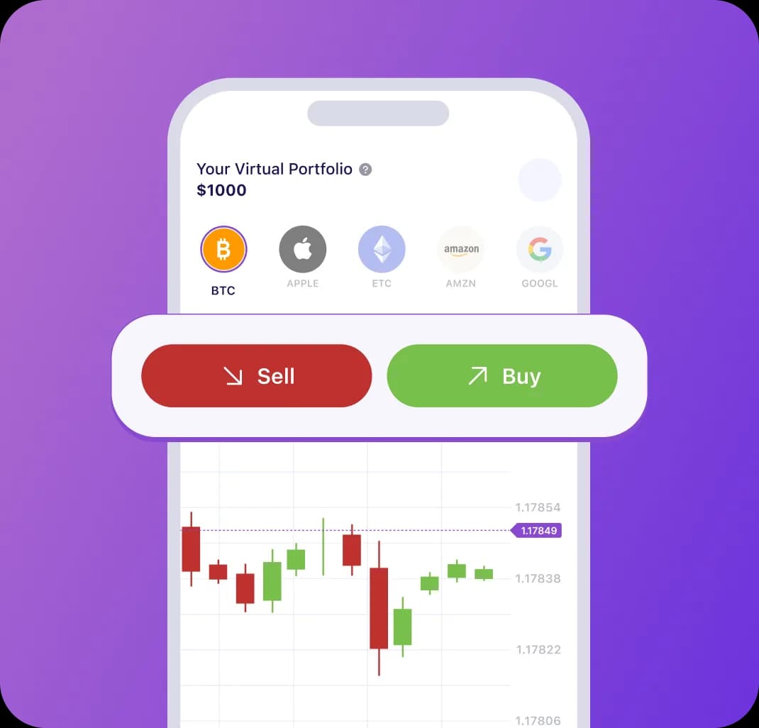 Nevlin practice screen with financial learning exercises